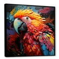 thumbnail image 2 of Designart "Vibrant Encounters With Colorful Parrots I" Parrot Floater Framed Wall Decor, 2 of 5