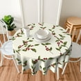 thumbnail image 5 of Merry Christmas Tablecloth Round 60 Inch Snowflake Tablecloth Washable Table Cover with Winter Xmas Table Cloth for Kitchen Dining Room Christmas Party Picnic Patio, 5 of 5