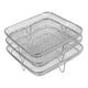 thumbnail image 5 of Rejilla para freidora de aire de 3 niveles de acero inoxidable, rejilla para asar, rejilla para parrilla, escurridor de frutas, bandeja para parrilla, 5 of 8
