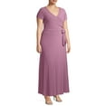 thumbnail image 6 of Ella Samani Women's Plus Size Short Sleeve Maxi Wrap Dress, 6 of 6