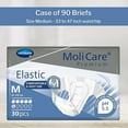 thumbnail image 2 of MoliCare Premium Elastic 6D Briefs, Unisex, Moderate Absorbency, Large, 90 Count, 2 of 6