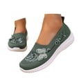 thumbnail image 1 of Casual Flat Shoes Embroidered Design Breathable Comfortable Summer Fashion Slip On Loafers, 1 of 6
