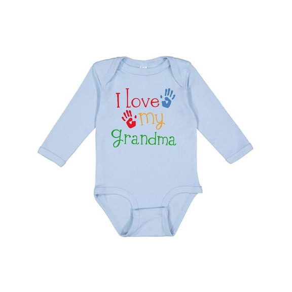 Inktastic I Love My Grandma Boys or Girls Long Sleeve Baby Bodysuit