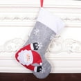 thumbnail image 2 of Christmas Stockings Kit with LED Light 3D Glowing Holders Night Santa Rudolph Ornament Knitted Decoration Woollen Gift Bags for Kids Party Accessory Celebrations, Gray, 2 of 4