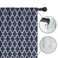 thumbnail image 4 of Blackout Kids Curtains,Navy and White Geometric Lattice Pattern Childrens Insulated Curtains Set Of 2,Bedroom Essentials,Toddler Room Decor 42"x54", 4 of 5