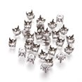 thumbnail image 2 of 200pc Non-Stainless Steel Sew on Prong Settings Claw Settings for SS22 Diamond Shape Rhinestone Flat Round Stainless Steel Color Tray: 5mm 5.5x5.5mm, 2 of 6