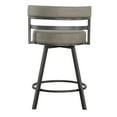 thumbnail image 7 of Steve Silver Gene Metal and Gray Faux Leather Swivel Counter Stool, 7 of 7