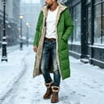thumbnail image 6 of FSYBOA Men's Hooded Puffer Coat, Warm Thick Fleece Lined Long Length Winter Outerwear Coat Green Size M, 6 of 6