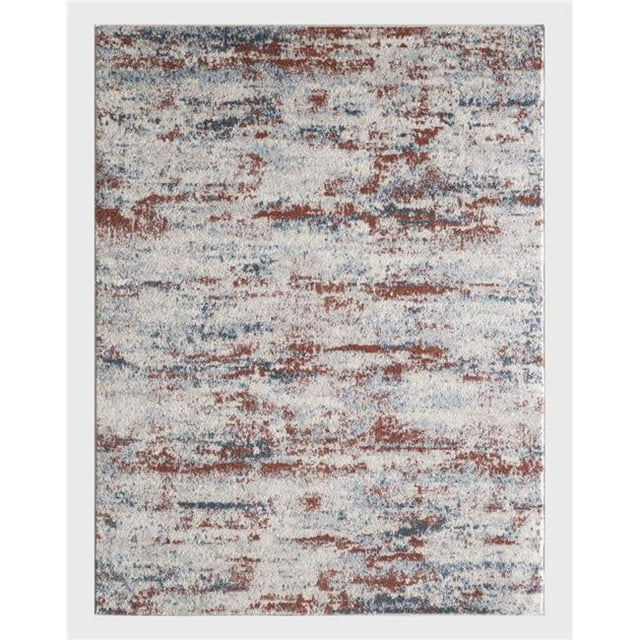 Central Oriental 2413.81.55EC 5 ft. 3 in. x 7 ft. Distressed Polypropylene Tropinalia Rectangle Area Rug, Beige & Red