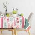 thumbnail image 4 of XAJAT 60‘‘x120'' Feathers Prints Rectangle Tablecloth, Cotton Linen Table Covers, 4 of 4