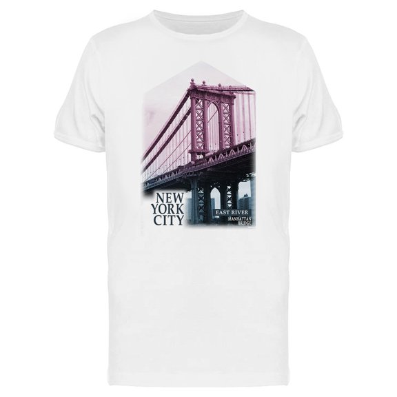 Photo Print Manhattan Bridge Tee Men's -Image by Shutterstock