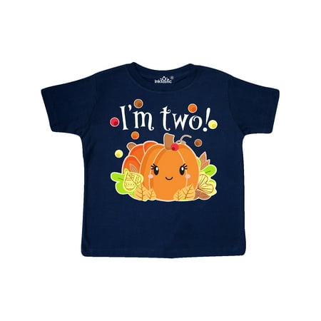 

Inktastic I m Two- pumpkin birthday autumn Gift Toddler Boy or Toddler Girl T-Shirt