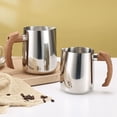 thumbnail image 2 of Milk Frothing Pitcher 20 OZ (600ML),Espresso Steaming Pitchers with Anti-Scald Handle, Milk Frother Cup Stainless Steel, 2 of 8
