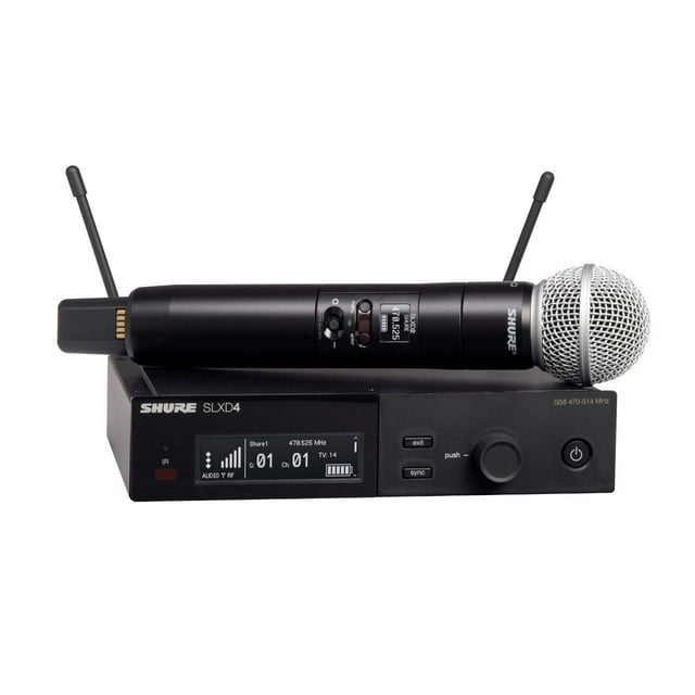 Sistema de micrófono inalámbrico Shure SLXD24/SM58 con dispositivo portátil SLXD2