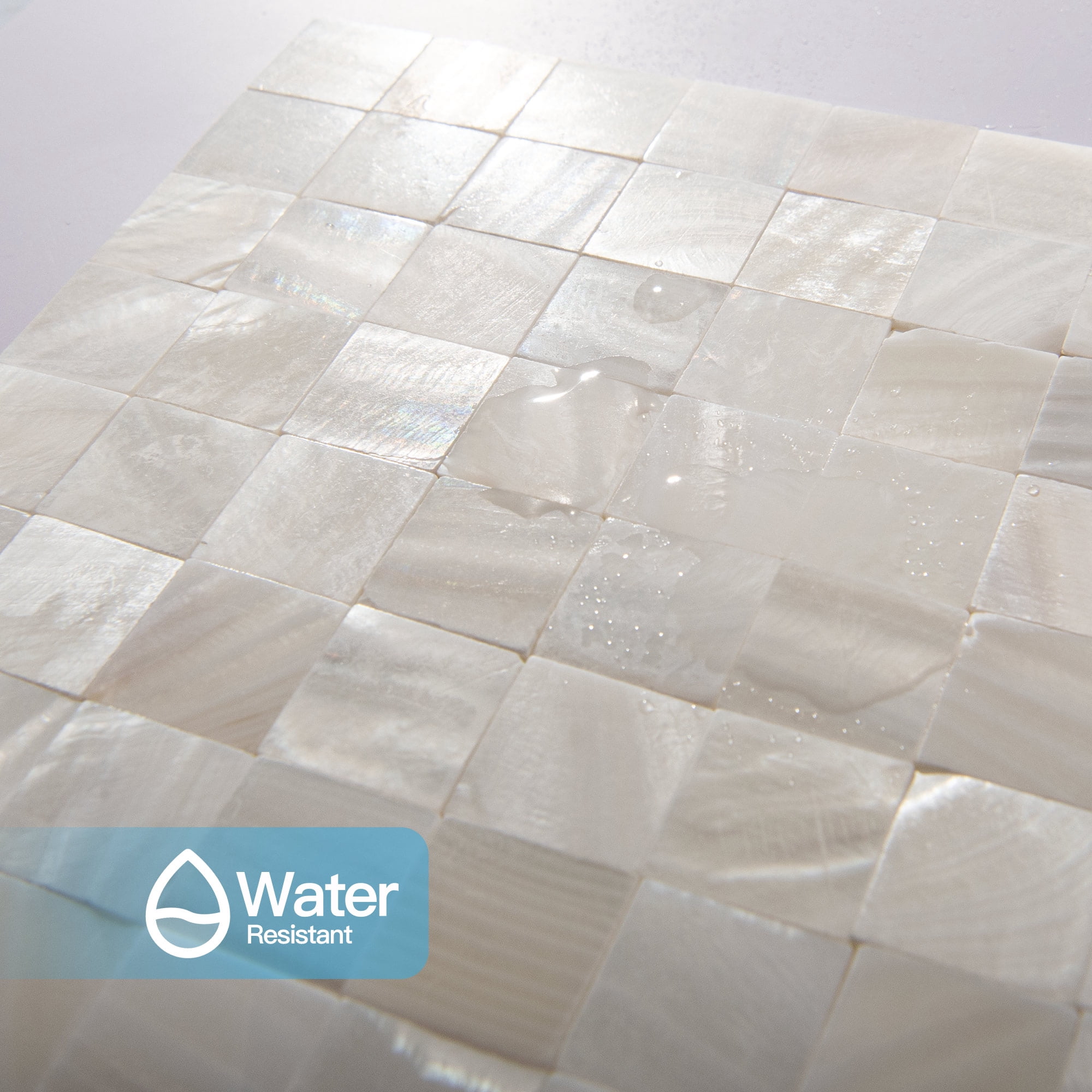 Art3d Mother of Pearl Shell Mini Square Seamless Mosaic Tile for Kitchen Backsplash, Nature Pearl, 12" L X 12" W,(10 Sheets)