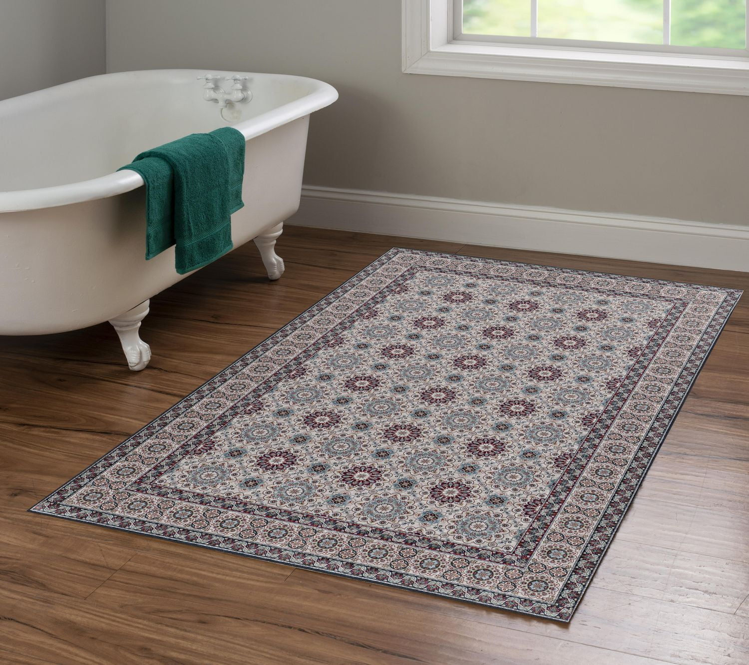 Tapis Emerald Martin bleu & marine de 5 pi x 7 pi