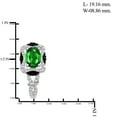 thumbnail image 2 of 4 3/4 Carat T.G.W. Chrome Diopside And Black & White Diamond Accent Sterling Silver 3-Piece Jewelry set, 2 of 7