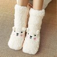 thumbnail image 3 of Calcetines suaves y esponjosos ZHAOCHENG navideños antideslizantes invierno estampado de animales, 3 of 3