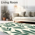 thumbnail image 2 of ODIKA 5'x7' Machine Washable Non-Slip Area Rug, Sage Botanical Vintage Inspired with Retro Motifs High Traffic Rug, Ivory, 554541, 2 of 7