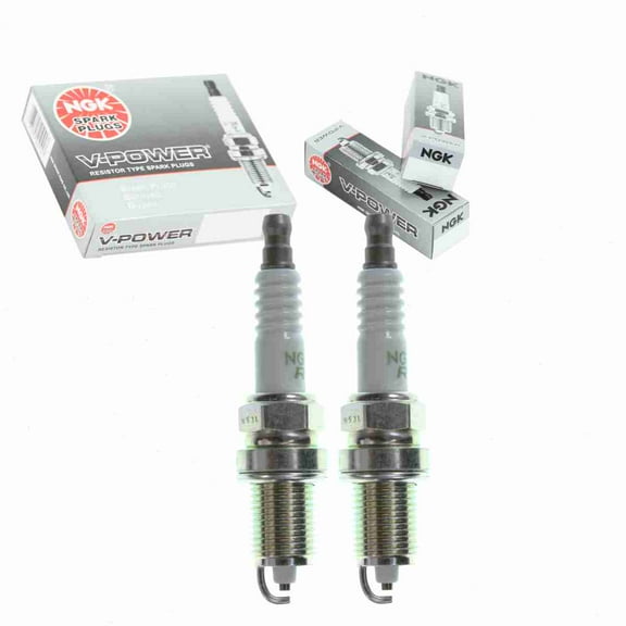 2 pc NGK 1041 V-Power Spark Plugs for 0000-18-F201 1765204 3112 3267 41-806 5224 5224BP 5224DP2 7562 F201-18-110 FR8LCX QJ20C11 QJ20CR-11 QJ20CR11 Ignition Wire Secondary
