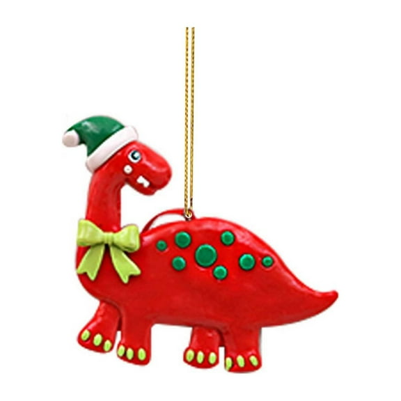 Christmas Tree Ornament Soft Clay Dinosaur Hanging Decoration for Christmas Tree Festive