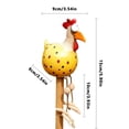 thumbnail image 4 of Decoración de arte de jardín Forma de pollo Estaca Piso Resina Artesanía Yarda Césped Adorno de gallina, Tipo 5 kenally HA005016-05B, 4 of 6