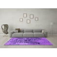 thumbnail image 3 of Ahgly Company Indoor Round Oriental Purple Industrial Area Rugs, 5' Round, 3 of 4