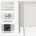 thumbnail image 3 of Superjoe Buffet Sideboard Table Set of 2, 59'' Mid Century Modern Console Table, Media Cabinet with 4 Doors, Accent Cabinet Wood Sideboard, for Entryway, Living Room, Dining Room, White, 3 of 9