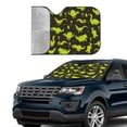 thumbnail image 2 of Yiaed Cute Cartoon Dinosaurs Green Silhouette Print Car Windshield Sunshade Front Auto Car Front Window Sun Shade Foldable Sun Visor Shield Cover Auto Accessories for Sedan SUV Truck-Medium, 2 of 5