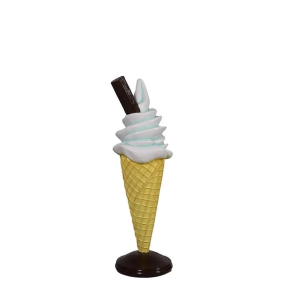 Small Soft Serve Mint Green Ice Cream Over Sized Statue