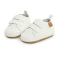 thumbnail image 6 of Baby Shoes Boys Girls Infant Sneakers Non-Slip Rubber Sole Toddler Crib First Walker Shoes,White,0-6M, 6 of 7