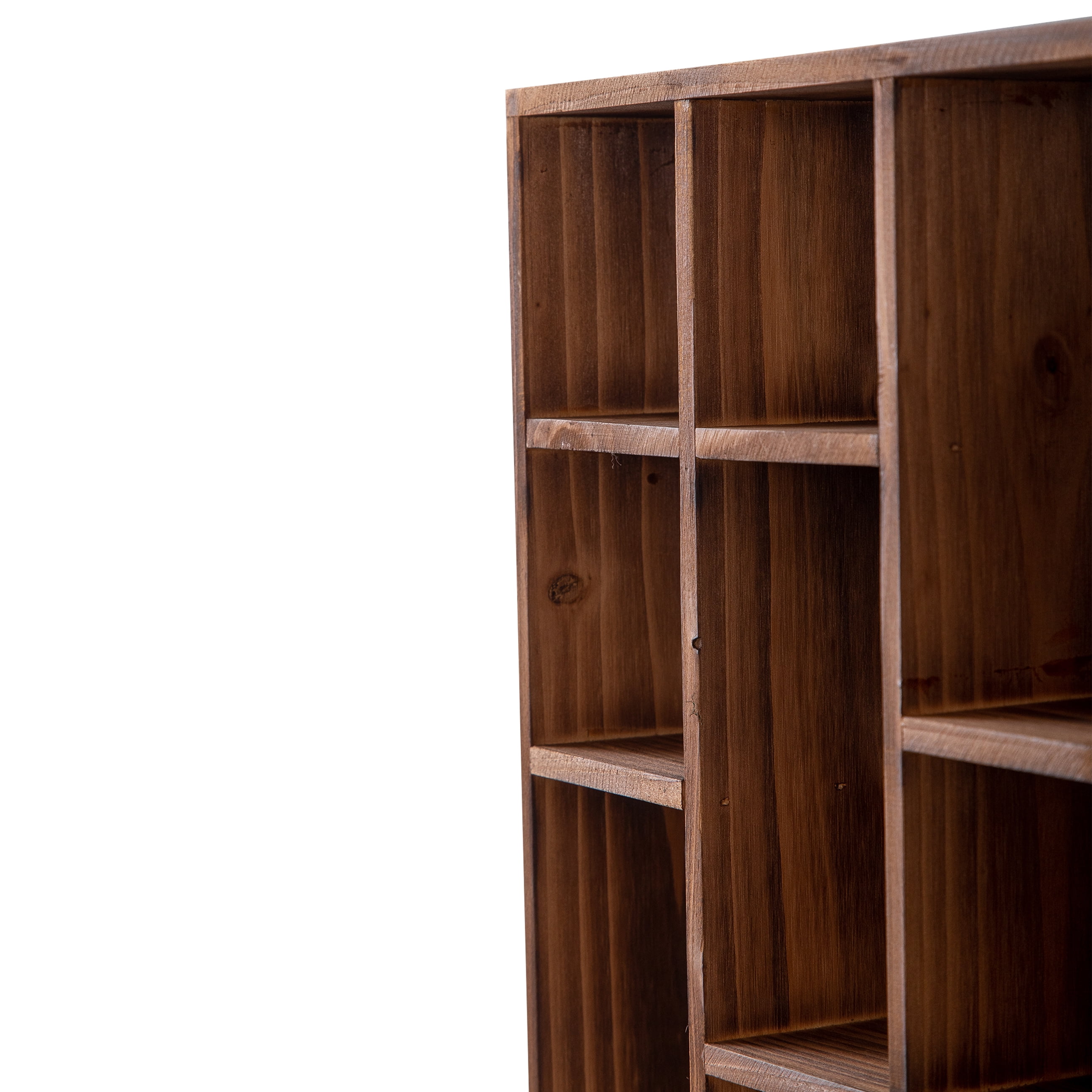 SOFE Rustic Brown 9-Cube Shelves for Wall Floating Shelves, Compartment Large Shadow Box Frame, Wall Mounted Curio Cabinet, Shadow Box with Shelves, Knick Knack Display Shelf