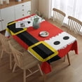 thumbnail image 2 of Red Christmas Santa Costume Pattern Rectangle Tablecloth 60"x84",Waterproof Polyester Rectangle Table Cloth, Wipeable Spillproof Polyester Tablecloth for Dining, Camping, Indoor and Outdoor, 2 of 5