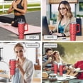 thumbnail image 7 of Christmas 40oz Tumbler– Stainless Steel Insulated Tumbler with Handle and Straw, Large Capacity Travel Cup for Hot & Cold Drinks, 7 of 7
