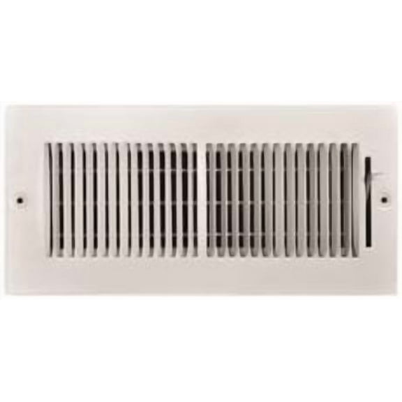 TRUAIRE 2-WAY STEEL WALL / CEILING REGISTER, 1/3 IN. FIN SPACING, 10 IN. X 4 IN., WHITE