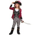 thumbnail image 4 of Kids Pirate Costumes Coat Top Hat Waist Belt Pants with Boot CoversSet Girl Dress Up Clothes for Play Kids Girls Halloween Costumes, 4 of 9