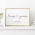 thumbnail image 3 of Personalized Print Custom Couple Names and Date Wall Art Canvas Painting Posters and Prints Wedding Anniversary Engagement Gift, 3 of 7