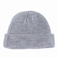 thumbnail image 1 of Bonnet Hip Hop Mode Chapeau Tricoté Hommes Femmes Hiver Chaud Bord Sans Manchette Couple Sport de Rue Bonnets, 1 of 5