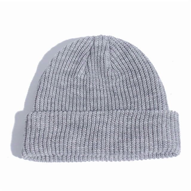 Bonnet Hip Hop Mode Chapeau Tricoté Hommes Femmes Hiver Chaud Bord Sans Manchette Couple Sport de Rue Bonnets