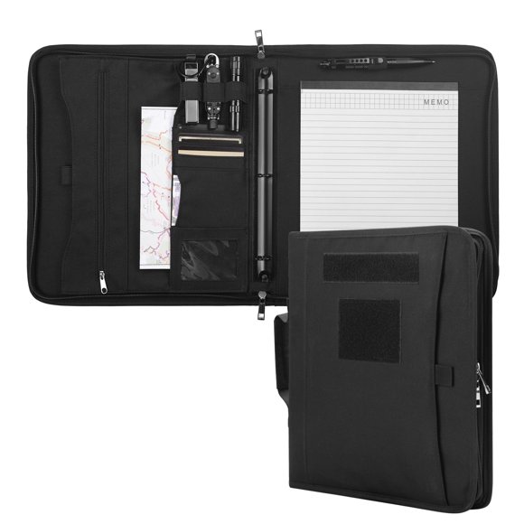 Carpeta de almacenamiento Kosibate Tactical Padfolio A4, 34 x 29 cm, color negro