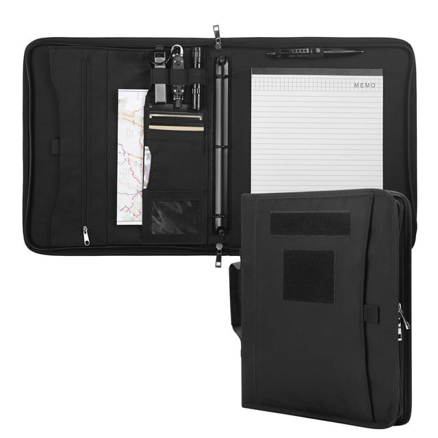 Carpeta de almacenamiento Kosibate Tactical Padfolio A4, 34 x 29 cm, color negro