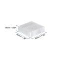 thumbnail image 2 of Uxcell 1Pcs 50x50x15mm Heatsink Aluminum Radiator With Thermal Sticker for Chip CPU, Power Transistor, FET, IC,White, 2 of 6