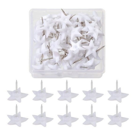 50Pcs Push Pins Decorative Map Pins Cork Notice Board Thumb Tacks for Bulletin Board Fabric Marking Picture