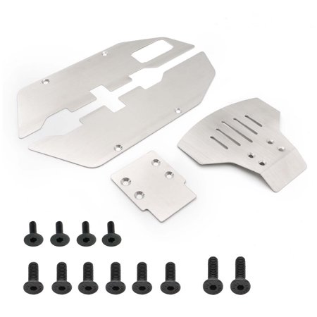 1/10 RC Car Stainless Steel Chassis Armor Upgrade Protective Plate, Scratch Prevention for Traxxas SLASH 2WD