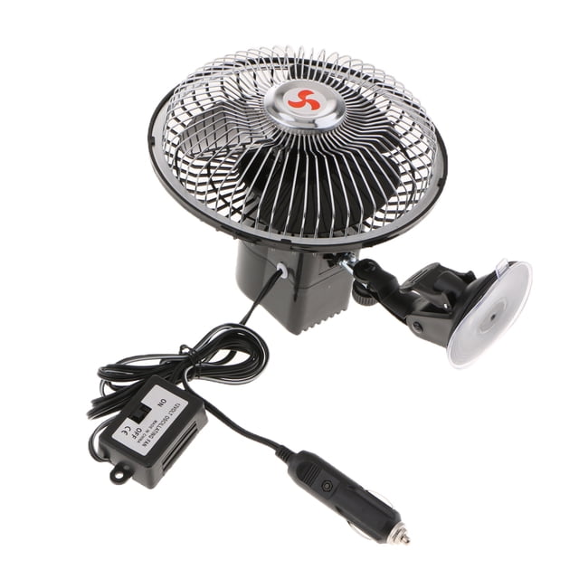 Ventilador Eléctrico Del Sistema de Enfriamiento Del Camión Del Vehículo Del Coche de 6 '' 12V 8W Encendedor de Cola Ventilador del parabrisas del coche