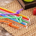 thumbnail image 6 of 200 Pcs Individually Packaged Colorful Disposable Extra Long Flexible Plastic Drinking Straws.(0.23'' diameter and 10.2" long), 6 of 7