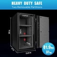 thumbnail image 3 of Tigerking 3.47 Cu. ft. Biometric Fingerprint Fireproof Safe Box for Home Office, Digital Keypad Safes with Removable Shelf, 3 of 10
