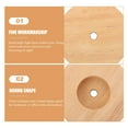 thumbnail image 3 of UPOUART 2pcs Lamp Platform Base Solid Wood Round Lamp Support for Home Owners Decorators, 3 of 8