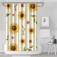 thumbnail image 1 of Ensemble de Rideau de Douche avec Encliquetable, Tournesol Belles Plantes d'Automne (1) Rideaux de Douche Réutilisables Doublure de Douche, Polyester Neutre Esthétique Doublure de Douche, 72x72 Pouces, 1 of 4