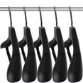 thumbnail image 1 of Perchas DEDU para ropa, de plástico, extra anchas, 15 unidades, color negro, 1 of 9